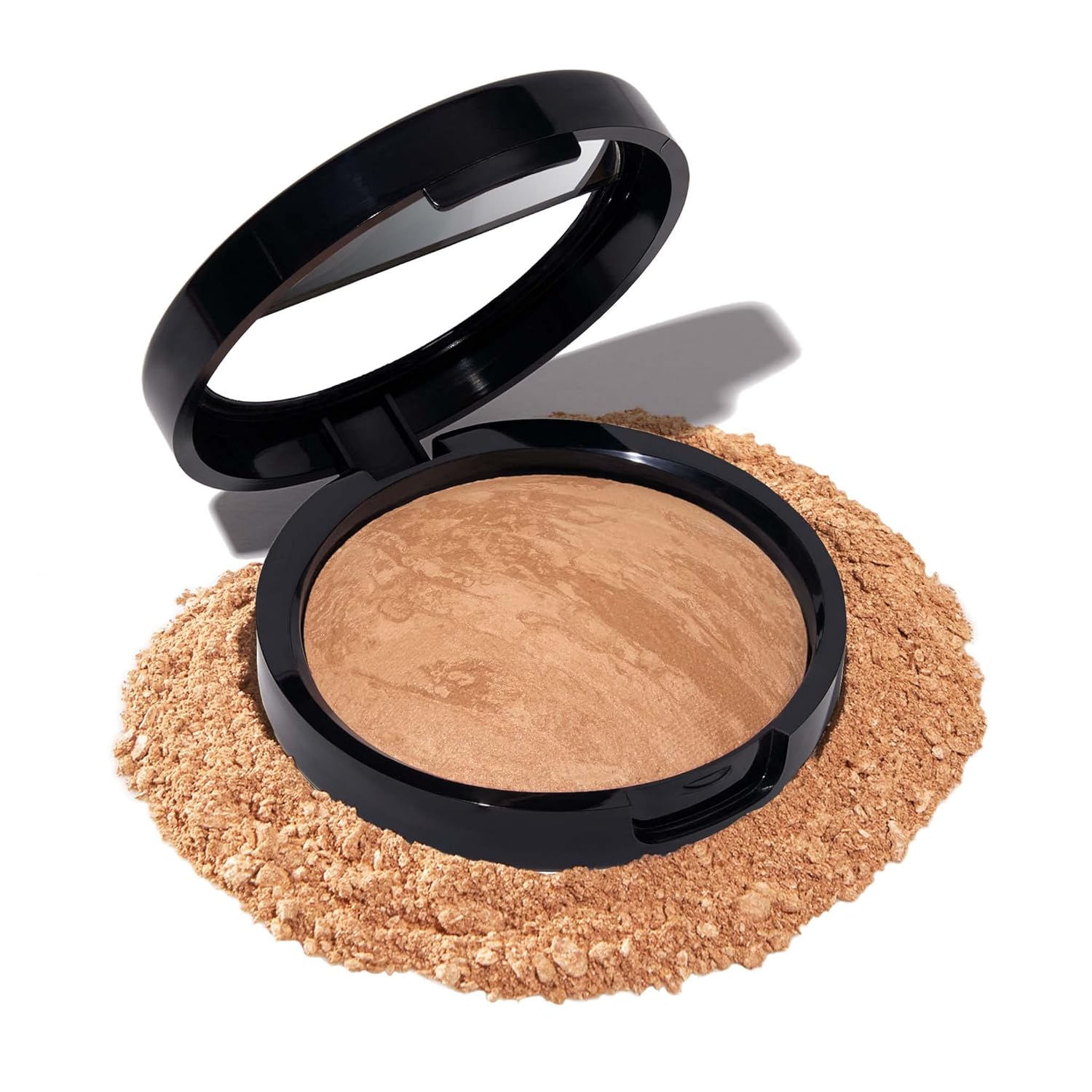 LAURA GELLER NEW YORK Award-Winning Baked Balance-n-Brighten Color Correcting Powder Foundation - Porcelain - Buildable Light to Medium Coverage - Demi-Matte Natural Finish